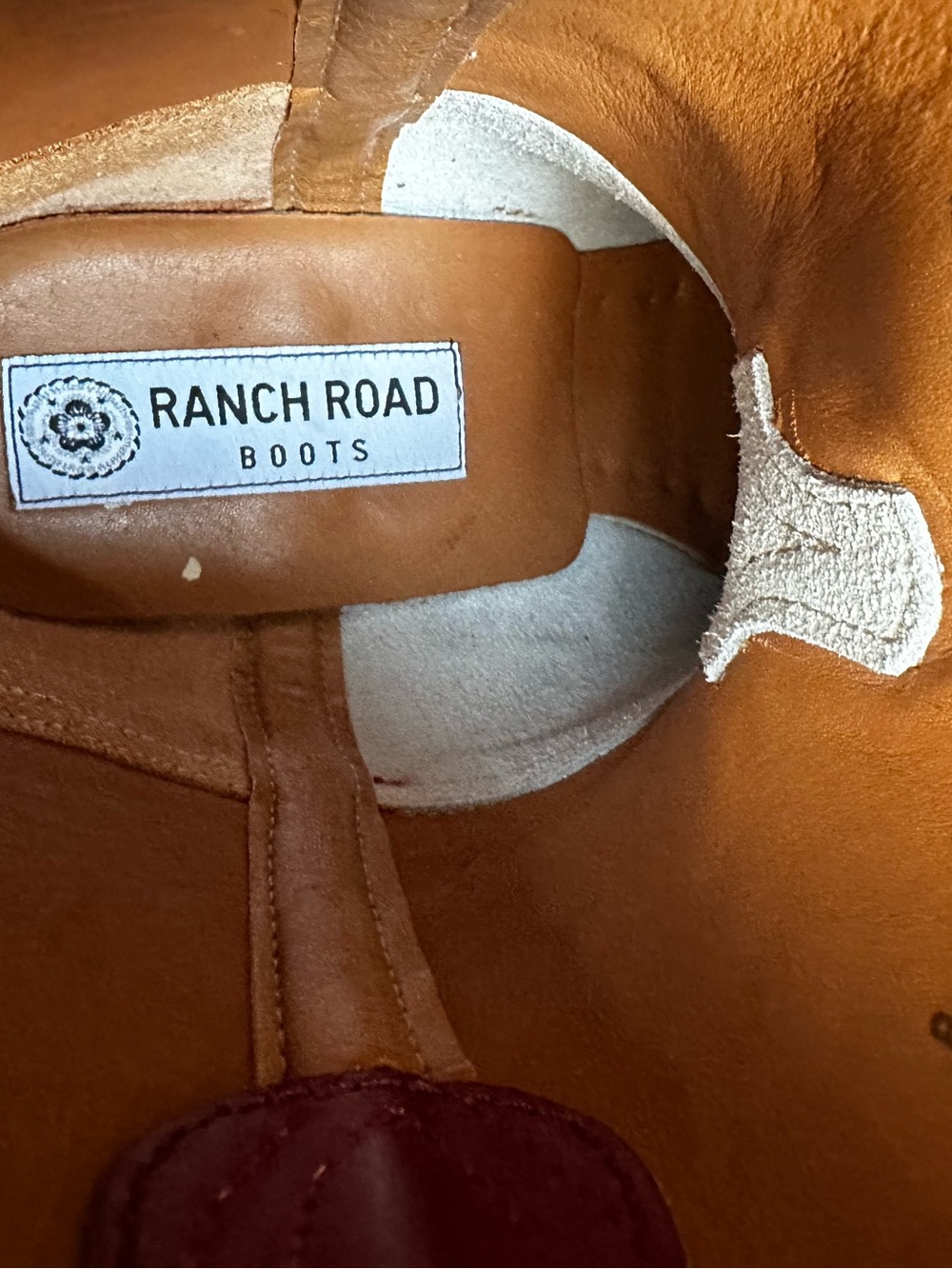 Presidio Short Ranch Road star women's cowboy boots size 9.5 burgundy wine color - Picture 13 of 14